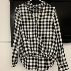 Madewell black and white checkered high low top